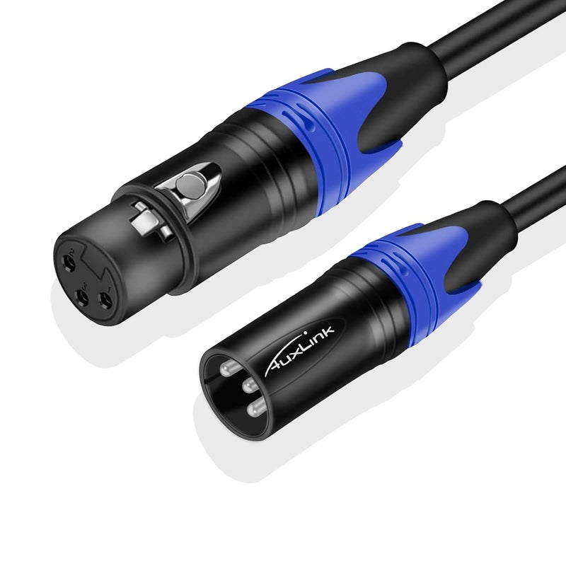 AuxLink XLR Cable, Microphone Cables 1.5ft, Short XLR Male to Female Cable 3 Pin Suitable for Speaker Systems, Radio Station, Stage Lighting and More- 1 Pack - Image 1